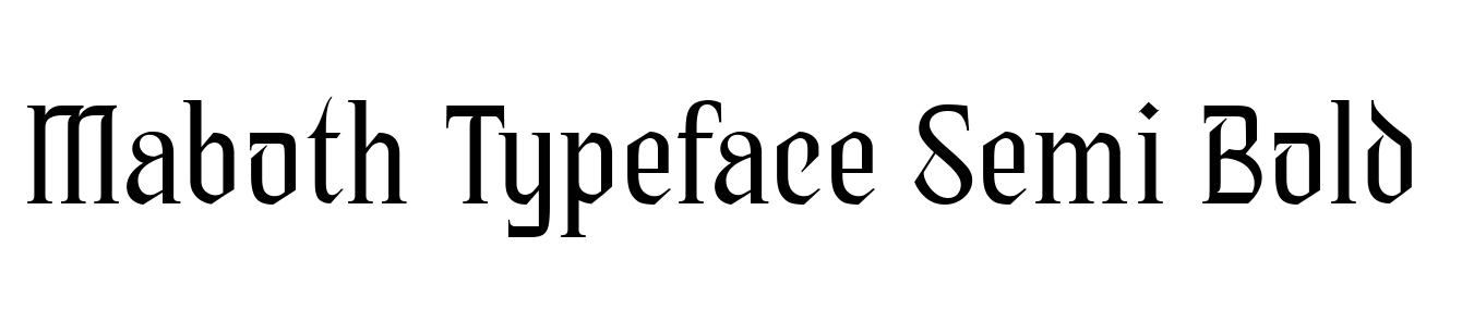 Maboth Typeface Semi Bold